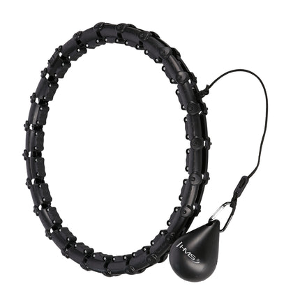 Weighted Hula Hoop, Black – Fitness Exercise Tool