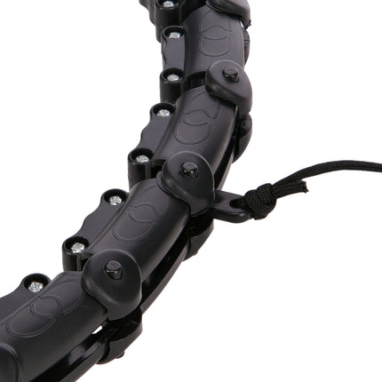 Weighted Hula Hoop, Black – Fitness Exercise Tool