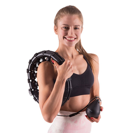 Weighted Hula Hoop, Black – Fitness Exercise Tool
