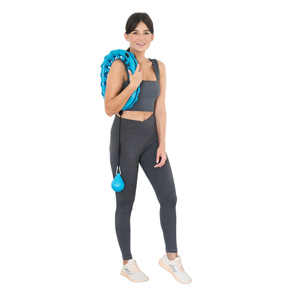 Weighted Hula Hoop, Blue – Fitness Exercise Equipment