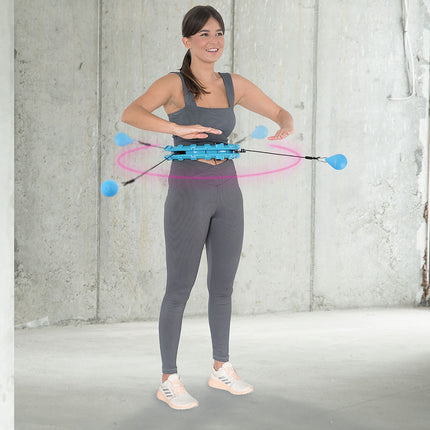 Weighted Hula Hoop, Blue – Fitness Exercise Equipment