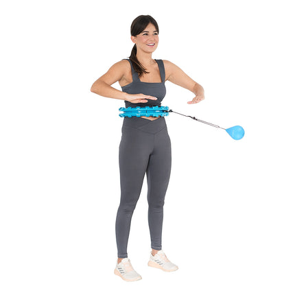Weighted Hula Hoop, Blue – Fitness Exercise Equipment