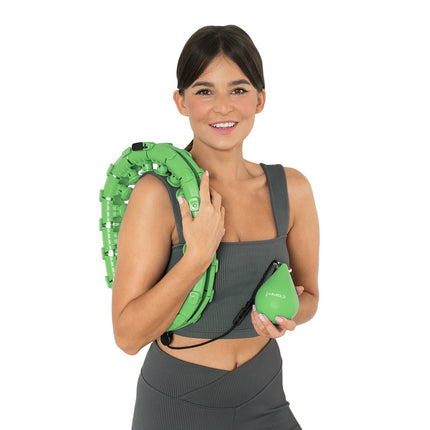 Weighted Hula Hoop, Green, Fitness Exercise Tool