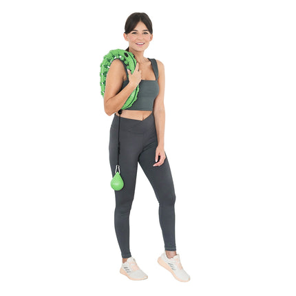 Weighted Hula Hoop, Green, Fitness Exercise Tool