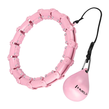 Weighted Hula Hoop, Light Pink, Fitness Exercise