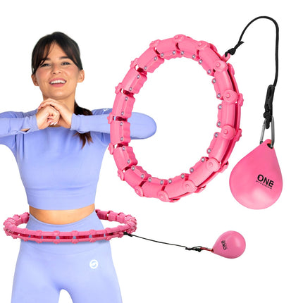Weighted Hula Hoop, Pink – Fitness Exercise Tool
