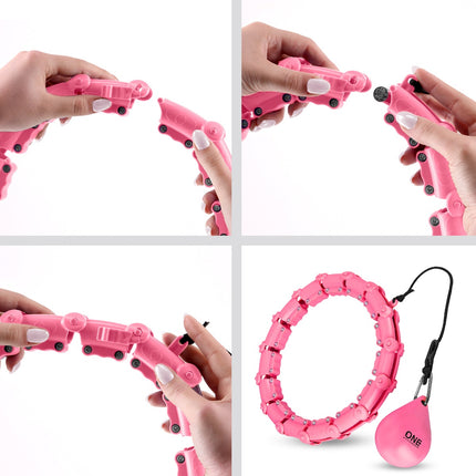 Weighted Hula Hoop, Pink – Fitness Exercise Tool