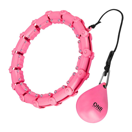 Weighted Hula Hoop, Pink – Fitness Exercise Tool