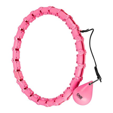 Weighted Hula Hoop, Pink – Fitness Exercise Tool