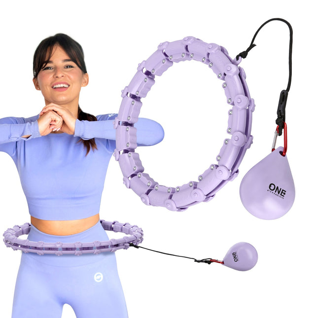 Weighted Hula Hoop, Violet – Fitness Exercise Tool