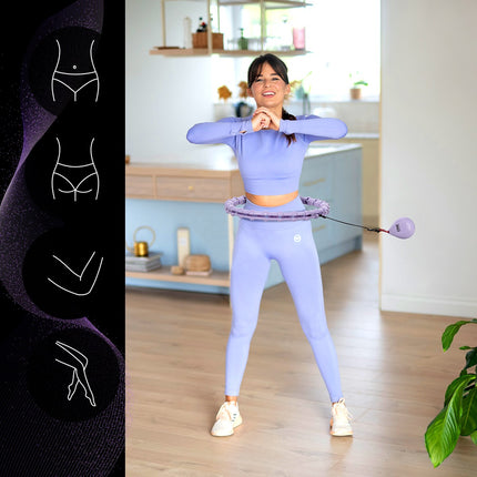 Weighted Hula Hoop, Violet – Fitness Exercise Tool