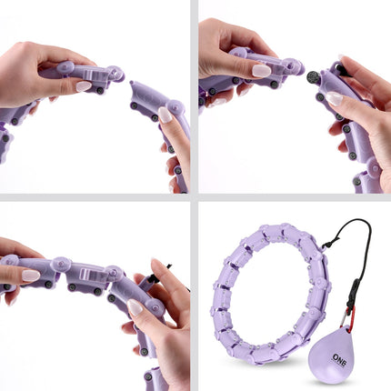 Weighted Hula Hoop, Violet – Fitness Exercise Tool