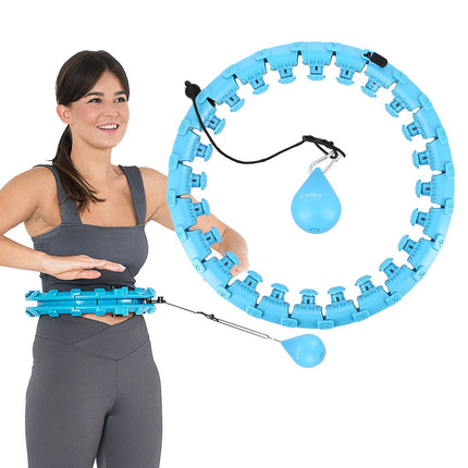 Weighted Hula Hoop with Waist Support, Blue/Red