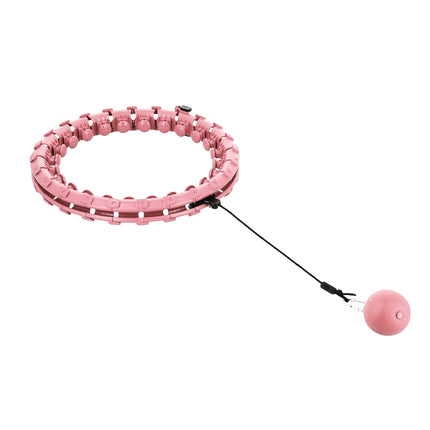Weighted Hula Hoop with Waist Support, Pink/Red