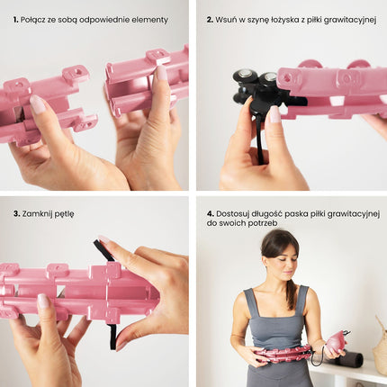 Weighted Pink Hula Hoop for Fitness