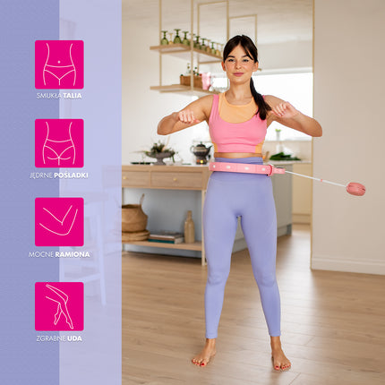 Weighted Pink Hula Hoop with Counter