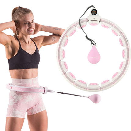 Weighted Pink Hula Hoop with Counter