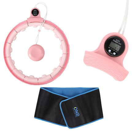 Weighted Pink Hula Hoop with Counter