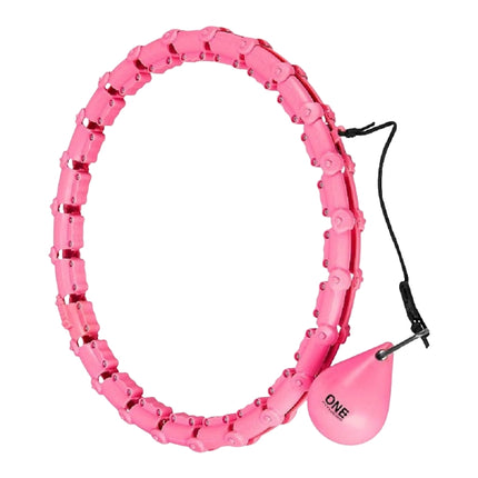 Weighted Pink Hula Hoop with Waist Support