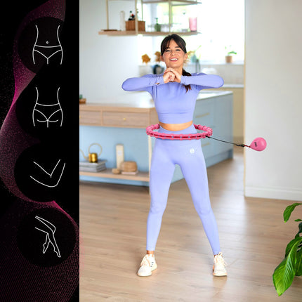 Weighted Pink Hula Hoop with Waist Support