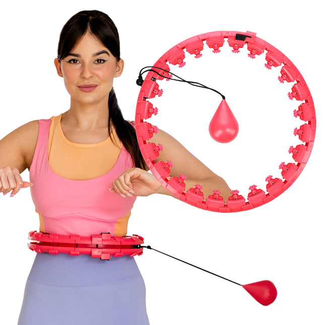 Weighted Red Hula Hoop for Fitness