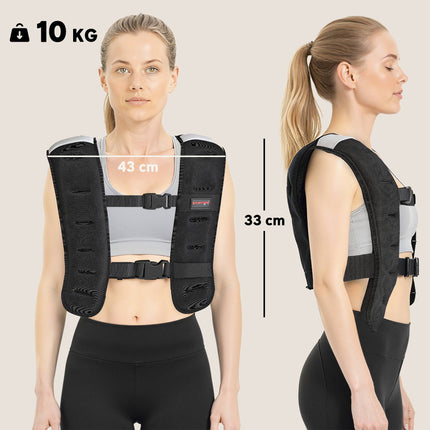 Weighted Training Vest 10kg with Reflective Stripes