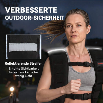 Weighted Training Vest 10kg with Reflective Stripes
