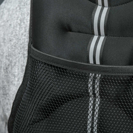 Weighted vest 10 kg adjustable strength training, black