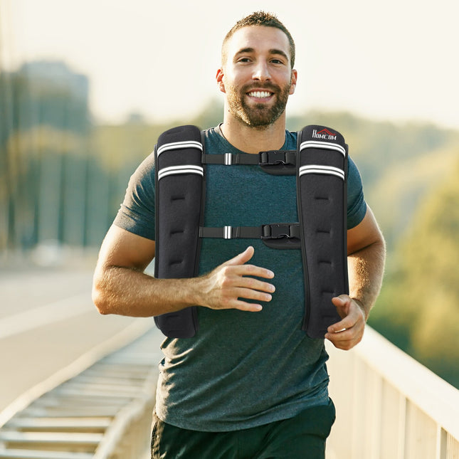 Adjustable weight vest 5 Kg for strength training - Black
