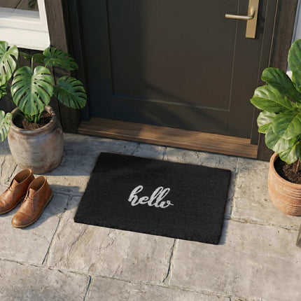 Welcome Coir Doormat, Non-Slip, 60x40 cm