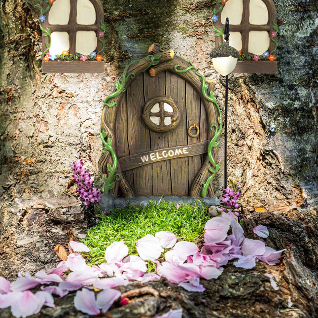 Welcome" fairy door set