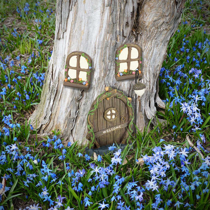 Welcome" fairy door set