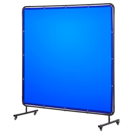 Welding Screen With Frame, 6x6 Ft, UV6, Wheeled, Vinyl