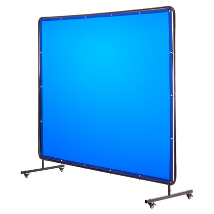 Welding Screen With Frame, 6 x 8 Ft, Vinyl, Wheels