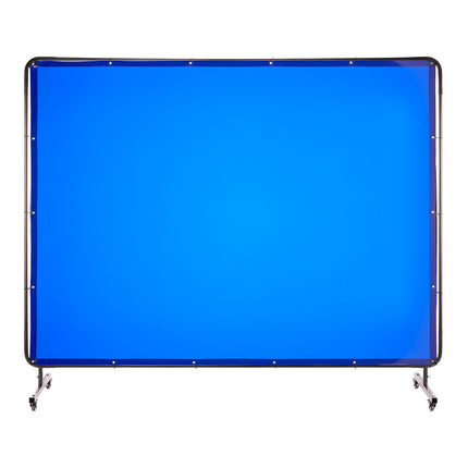 Welding Screen With Frame, 6 x 8 Ft, Vinyl, Wheels