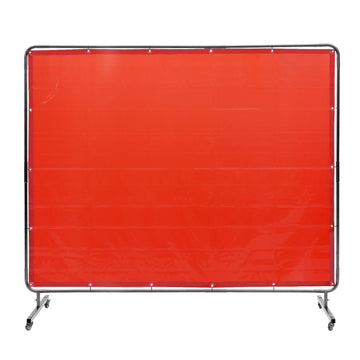 Welding Screen With Rolling Frame, 6 x 8 ft Vinyl