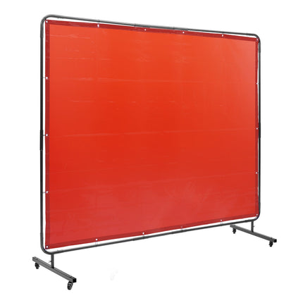Welding Screen With Rolling Frame, 6 x 8 ft Vinyl