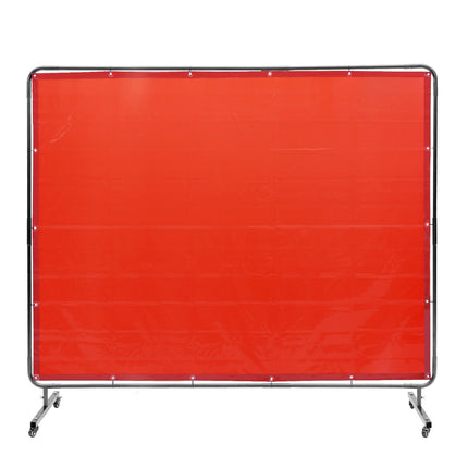 Welding Screen With Rolling Frame, 6 x 8 ft Vinyl
