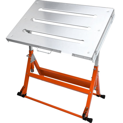 Welding Table 30 x 20 In, 400 Lb, Adjustable, Wheels