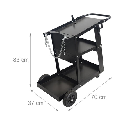 Welding Trolley with Gas-Bottle Platform and Shelves