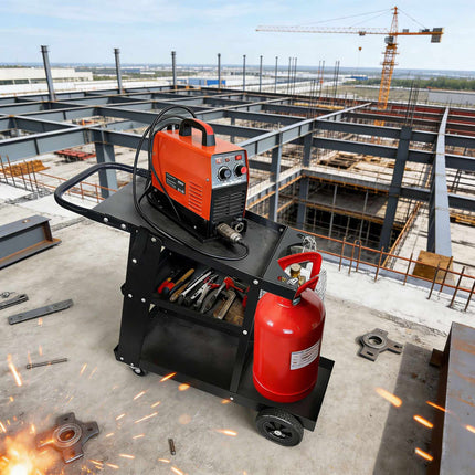 Welding Trolley with Gas-Bottle Platform and Shelves
