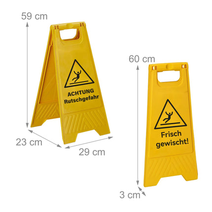 Wet Floor Warning Sign, 2-Pack, Folding Design
