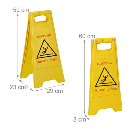 Wet Floor Warning Signs, Set of 2, Folding Design