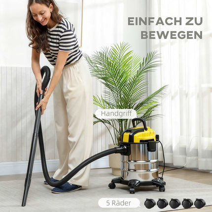 Wet and Dry Vacuum Cleaner, 1200W, 20L, Triple Filter