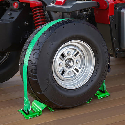 Wheel Chock Tie-Down Kit, 2-Inch x 96-Inch Straps