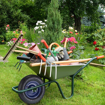 Wheelbarrow Replacement Wheel, Rubber Tire & Steel Rim