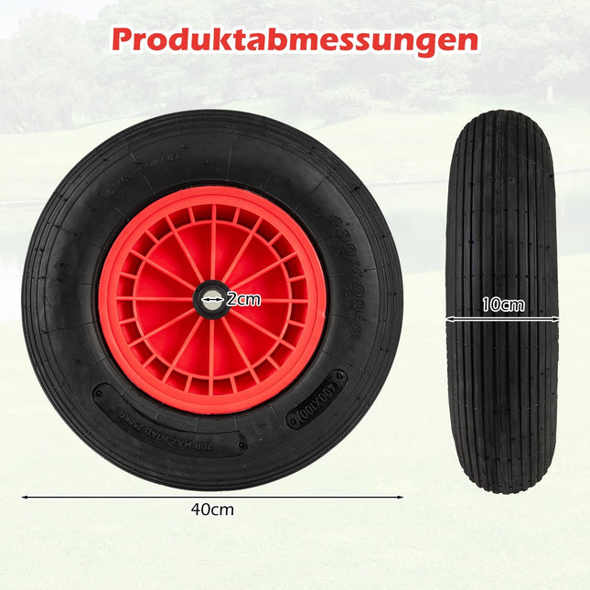 Wheelbarrow Tire 4.80/4.00-8, Rubber, 250kg Capacity