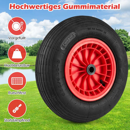 Wheelbarrow Tire 4.80/4.00-8, Rubber, 250kg Capacity