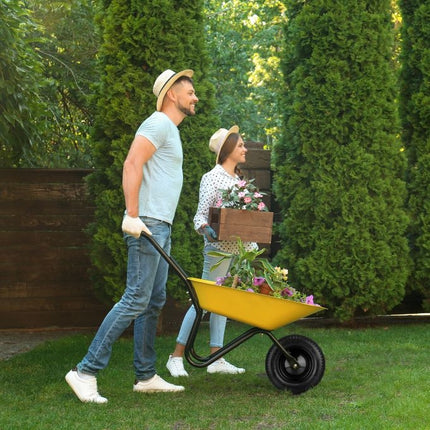 Wheelbarrow Tyres Set with Inner Tubes, 3.50-4""