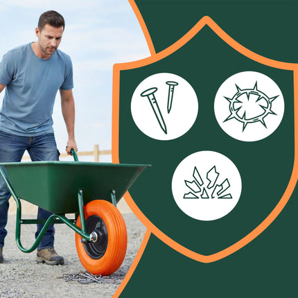 Wheelbarrow Wheel 4.00-8 Solid Rubber, Puncture-Proof